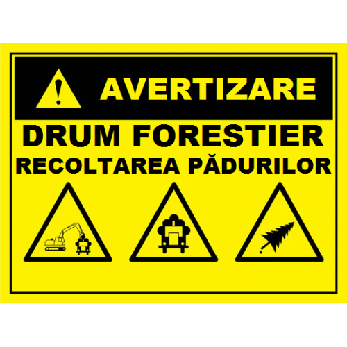 Placuta pentru drum forestier