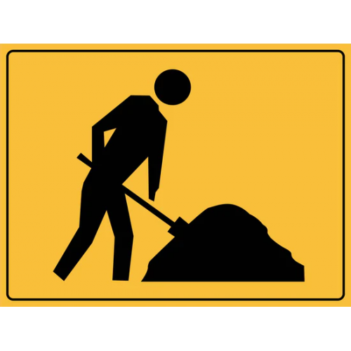 Placuta pentru lucrari in trafic
