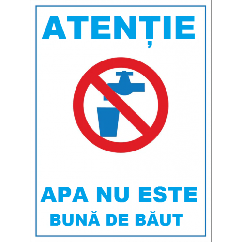 Placuta reflectorizanta pentru apa potabila