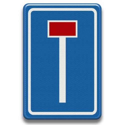 Placuta reflectorizanta  pentru drum fara iesire