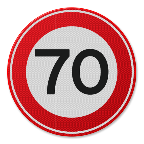 Placuta de circulatie Viteza maxima 70 km