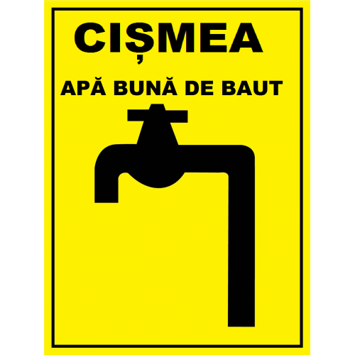 Placuta reflectorizanta pentru cismea apa buna de baut