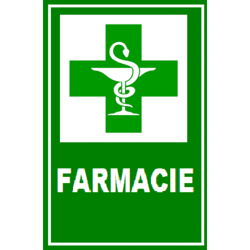 Placuta reflectorizanta pentru farmacie