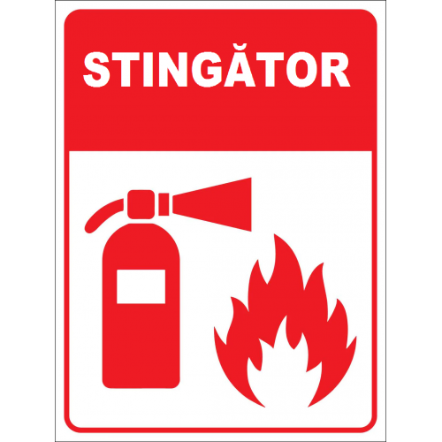 Placuta reflectorizanta pentru stingator