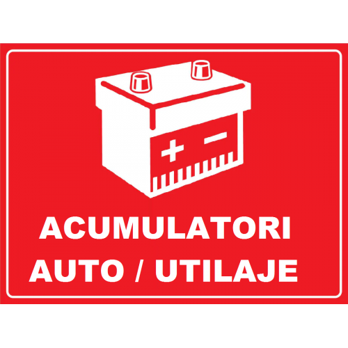 Placuta reflectorizanta pentru acumulatori auto utilaje