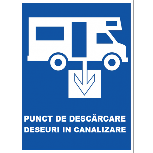 Placuta pentru rulote punct de  descarcare deseuri in canalizare