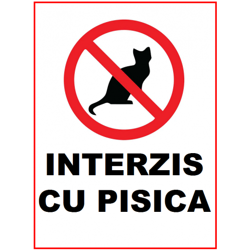 Placuta interzis cu pisica Placuta interzis cu pisica