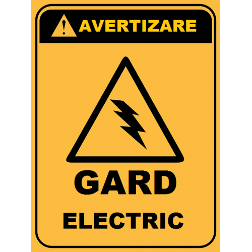 Placuta de avertizare gard electric Placuta de avertizare gard electric
