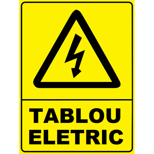 Placuta de avertizare pentru tablou electric Placuta de avertizare pentru tablou electric