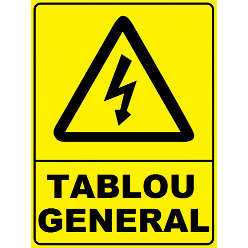 Placuta de avertizare pentru tablou general Placuta de avertizare pentru tablou general