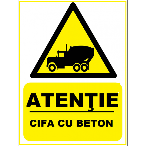 Placuta atentie cifa cu beton Placuta atentie cifa cu beton