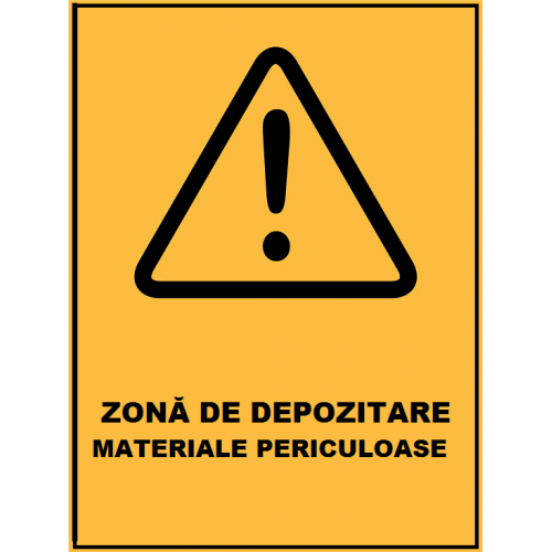 Placuta pentru materiale periculoase Placuta pentru materiale periculoase