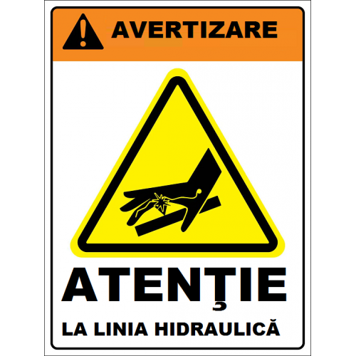 Placuta atentie la linia hidraulica Placuta atentie la linia hidraulica