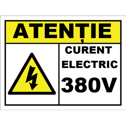 Placuta pentru curent electric 380V