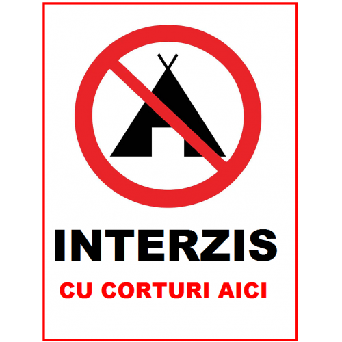 Placuta interzis cu corturi aici