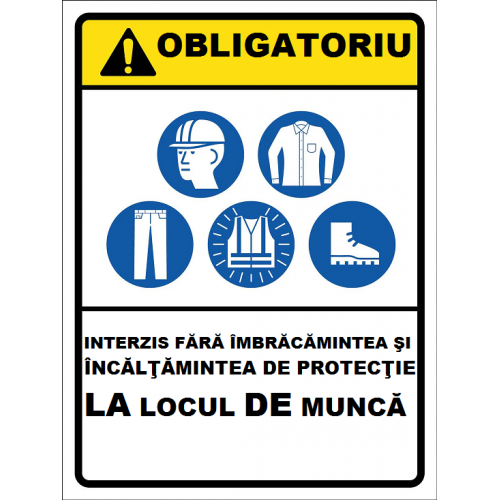 Placuta pentru echipamentul de munca Placuta pentru echipamentul de munca