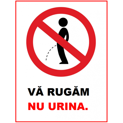 Placuta va rugam nu urina