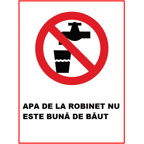Placuta apa de la robinet nu este buna de baut
