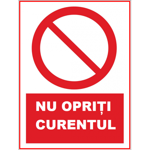 Placuta nu opriti curentul Placuta nu opriti curentul