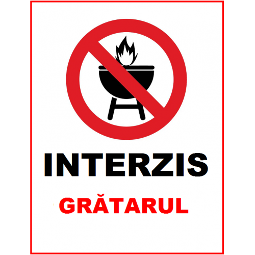 Placuta interzis gratarul Placuta interzis gratarul