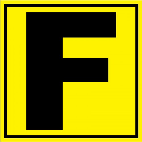 Placuta pentru depozit litera F randul F si poarta F