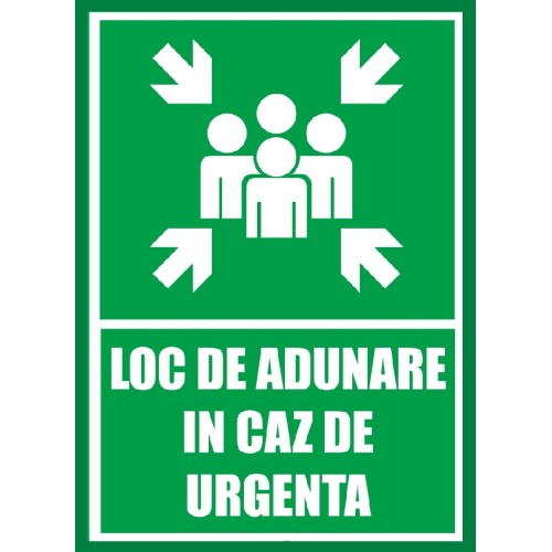 Placuta industriala pentru loc de adunare in caz de urgenta