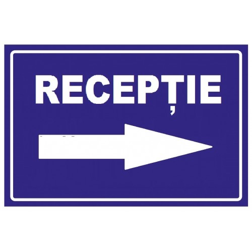 Placuta pentru receptie la dreapta