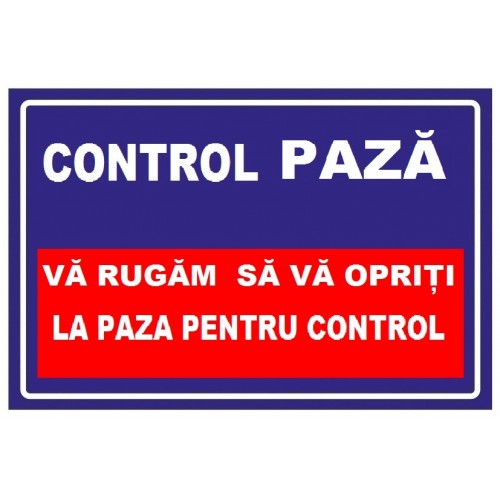 Placuta pentru control paza