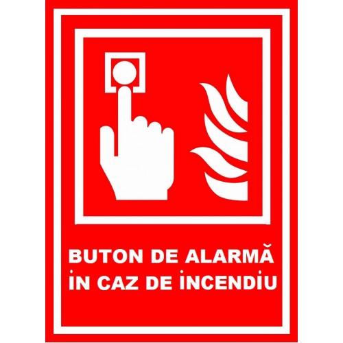 Placuta pentru buton de alarma in caz de incendiu