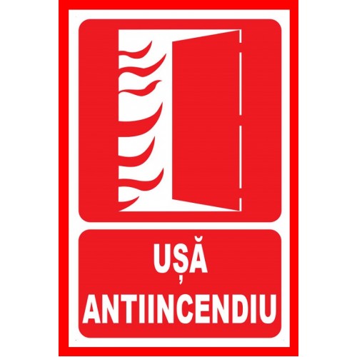 Placuta pentru usa antiincendiu