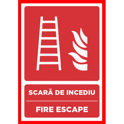 Placuta pentru scara de incendiu fire escape