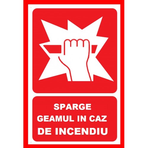 Placuta sparge geamul in caz de incendiu