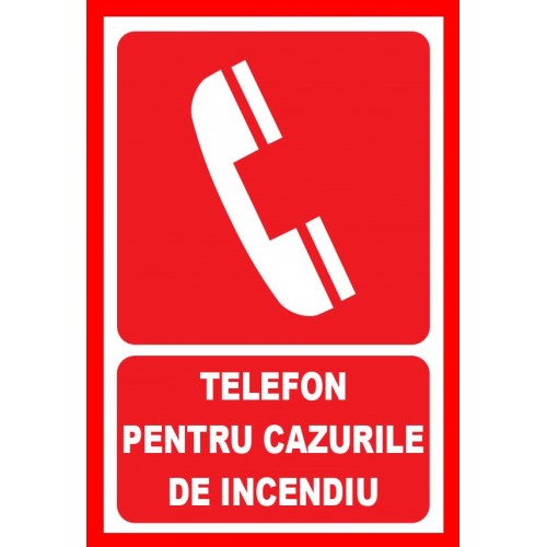 Placute telefon pentru cazurile de incendiu