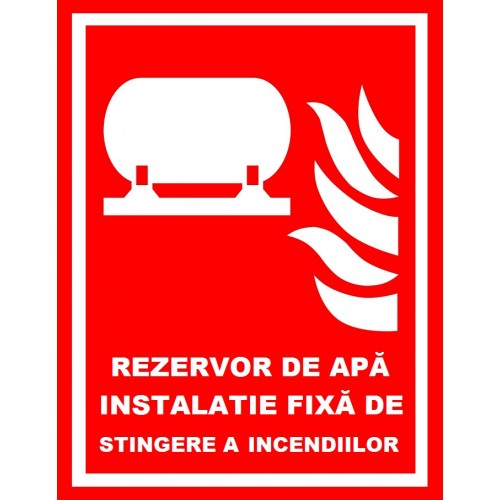 Placuta pentru rezervor de apa instalatie fixa de stingere a incendiilor