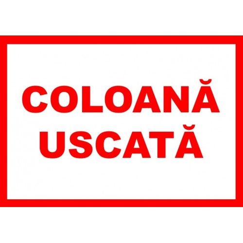 Placuta pentru coloana uscata
