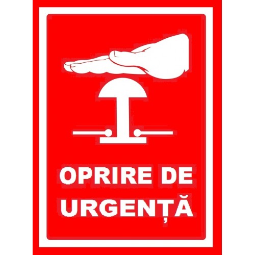 Placuta pentru oprire de urgenta