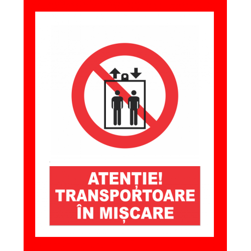 Placute atentie transportoare in miscare