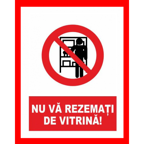 Placuta nu va rezemati de vitrina