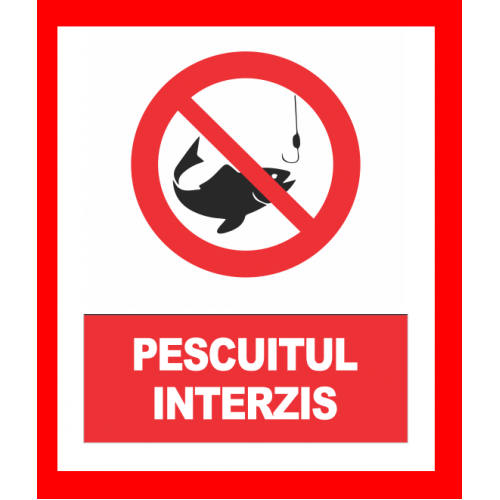 Placuta pescuitul interzis