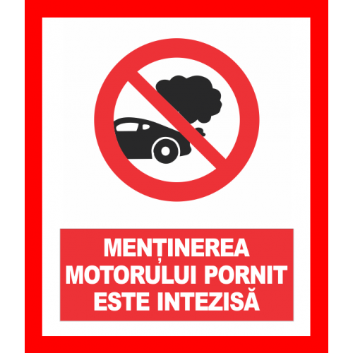 Placuta pentru mentinerea motorului pornit este interzisa
