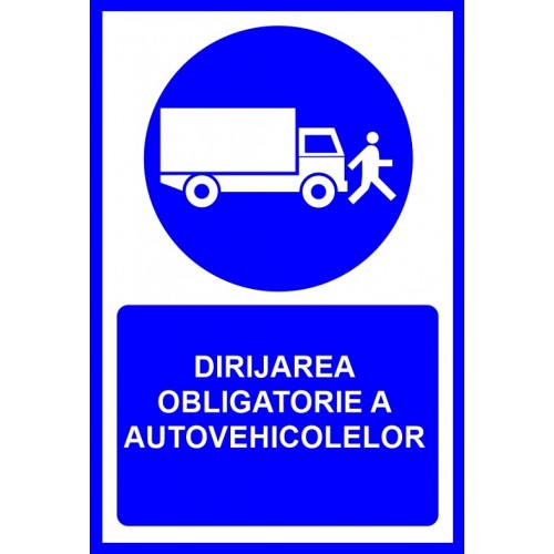 Placuta pentru dirijarea obligatorie a autovehiculelor