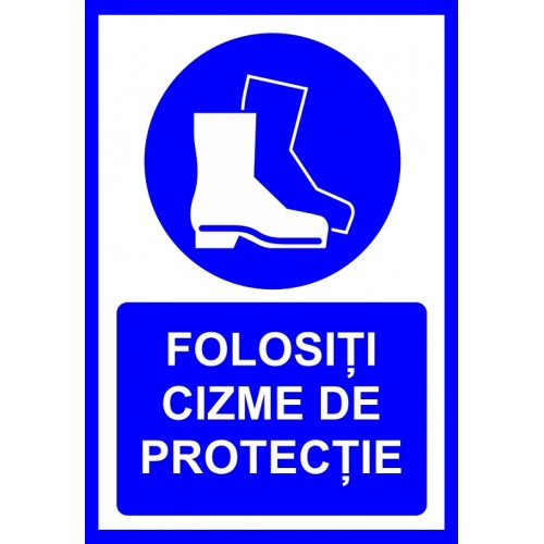 Placuta folositi cizme de protectie