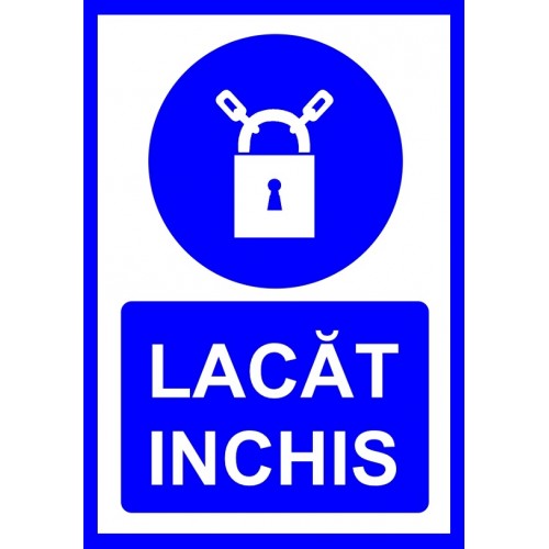 Placuta pentru lacat inchis