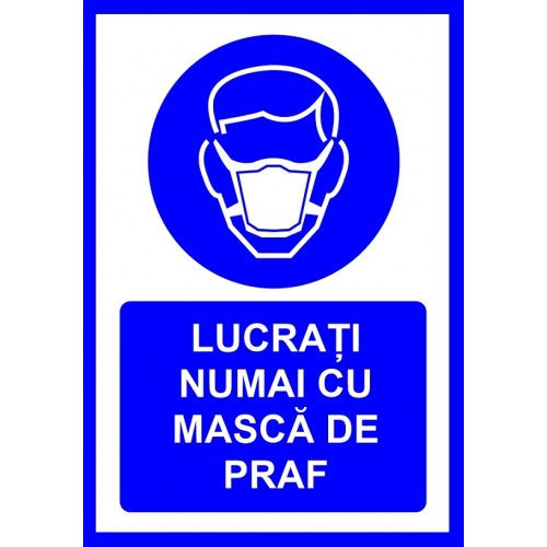Placuta lucrati numai cu masca de praf