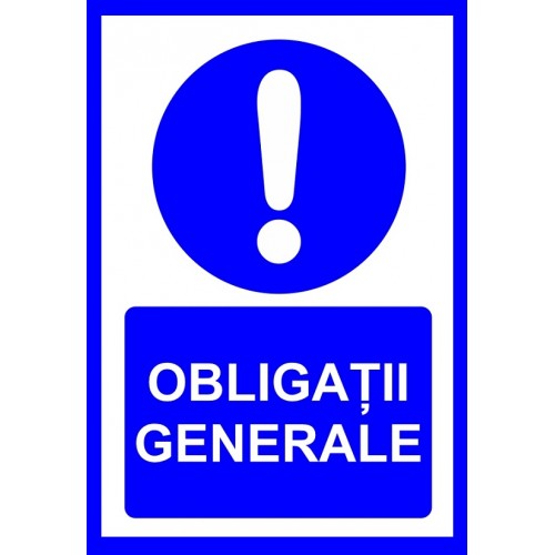 Placuta pentru obligatii generale
