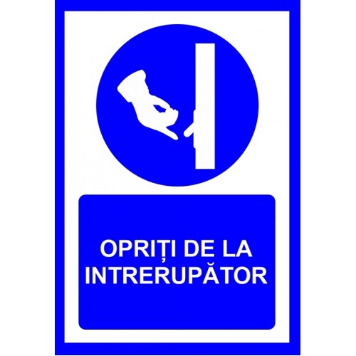 Placuta opriti de la intrerupator