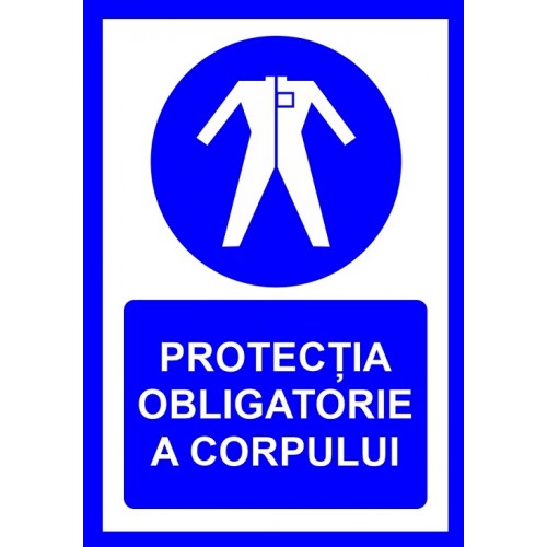 placuta pentru protectia obligatorie a corpului