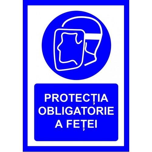 placuta pentru protectia obligatorie a fetei