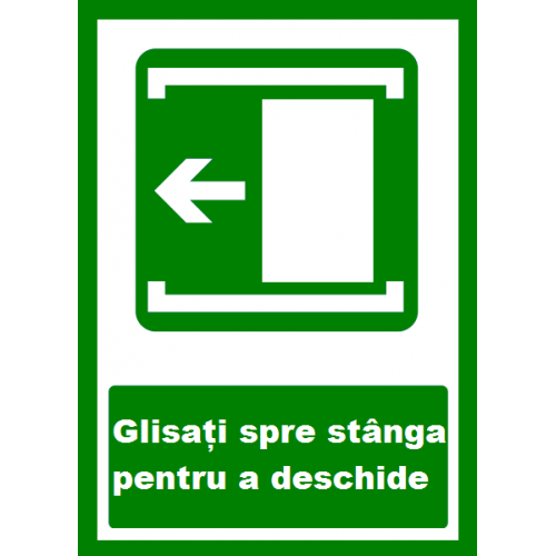 Placuta de iesire glisati spre dreapta pentru a stanga