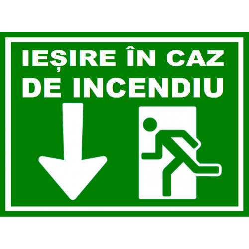 Placuta de salvare pentru iesire in caz de incendiu